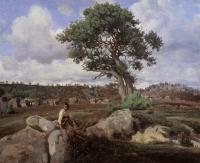 Corot, Jean-Baptiste-Camille - Fontainebleau, 'The Raging One'